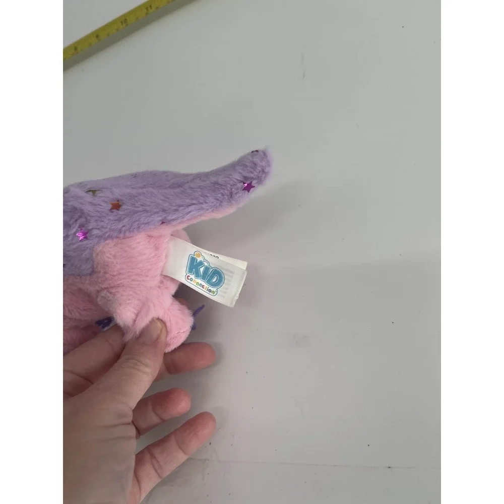 Pink Purple Dragon Plush Toy Sparkle‎ Glitter makes noise and moves